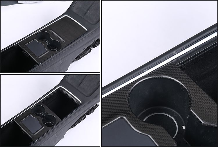 Matt Carbon Center Console Cover-2-PCS for Tesla Model 3/Y 2021