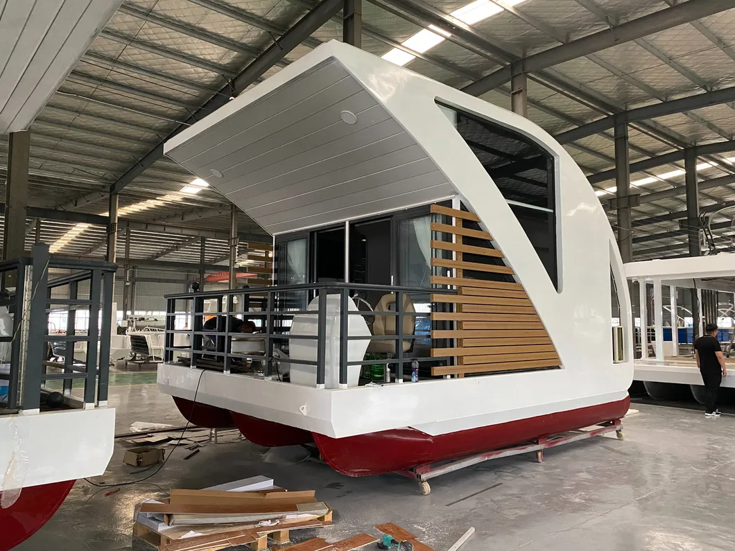 6m 20FT Floating Home Pontoon Tubes Aluminum Pontoon House Boat for Outboards
