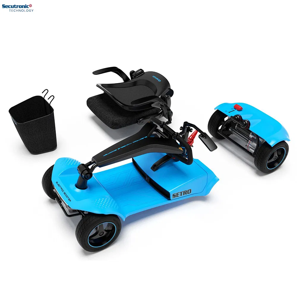 4 Wheel Handicapped Electric Motor Mobility Scooter with Chair for Disabled