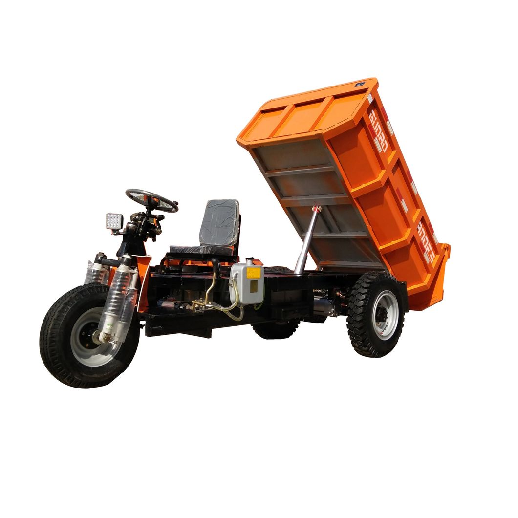 Factory Direct Sales Mini Electric Cargo Tricycle Dumper with Three Wheels