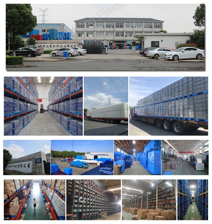 After Steel Reinforcement Grid Surface Plastic Pallet with 100% Pure Natural HDPE Material