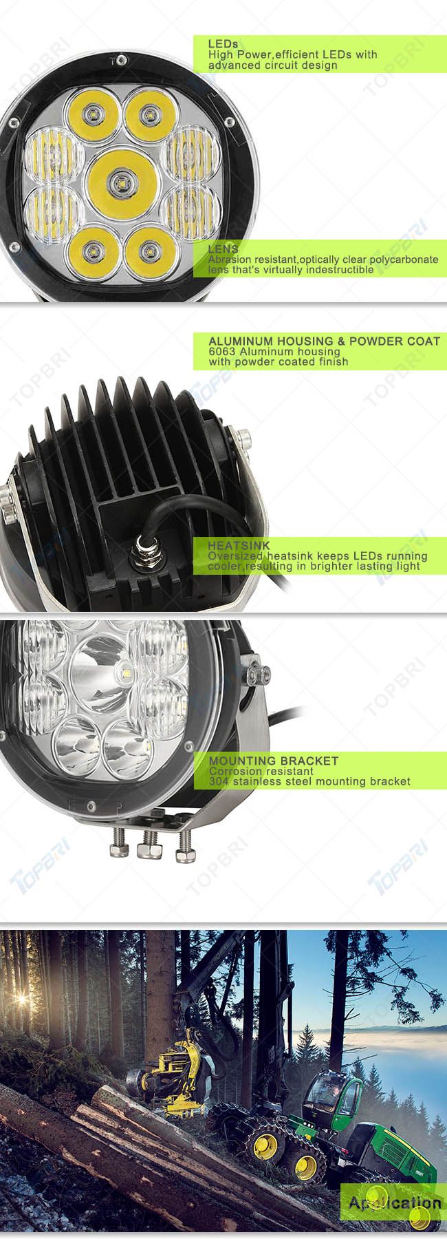 7inch Hight Power 90W LED Driving Light for Car Offroad