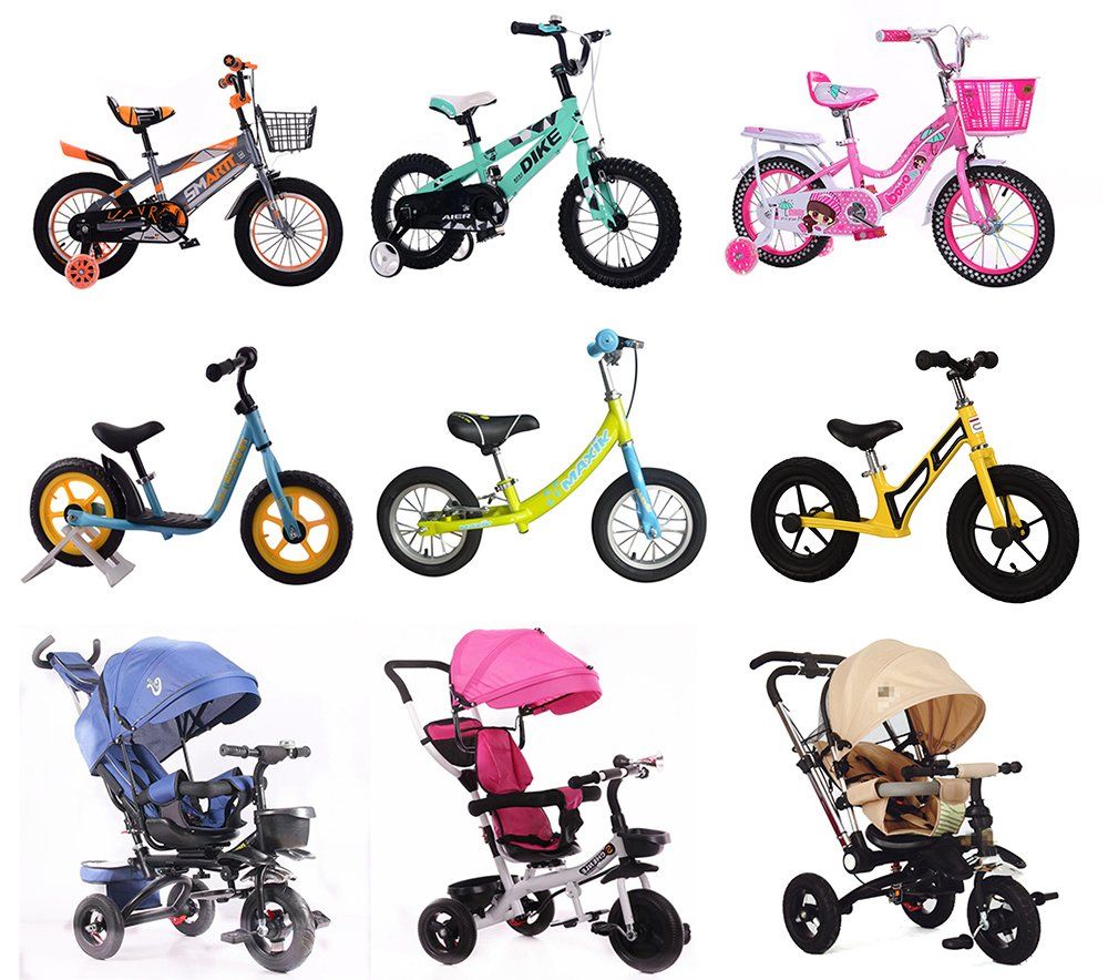 Balance Baby Tricycle 4 in 1 Toddler 3 Wheel Children Trike Bike with Carrier