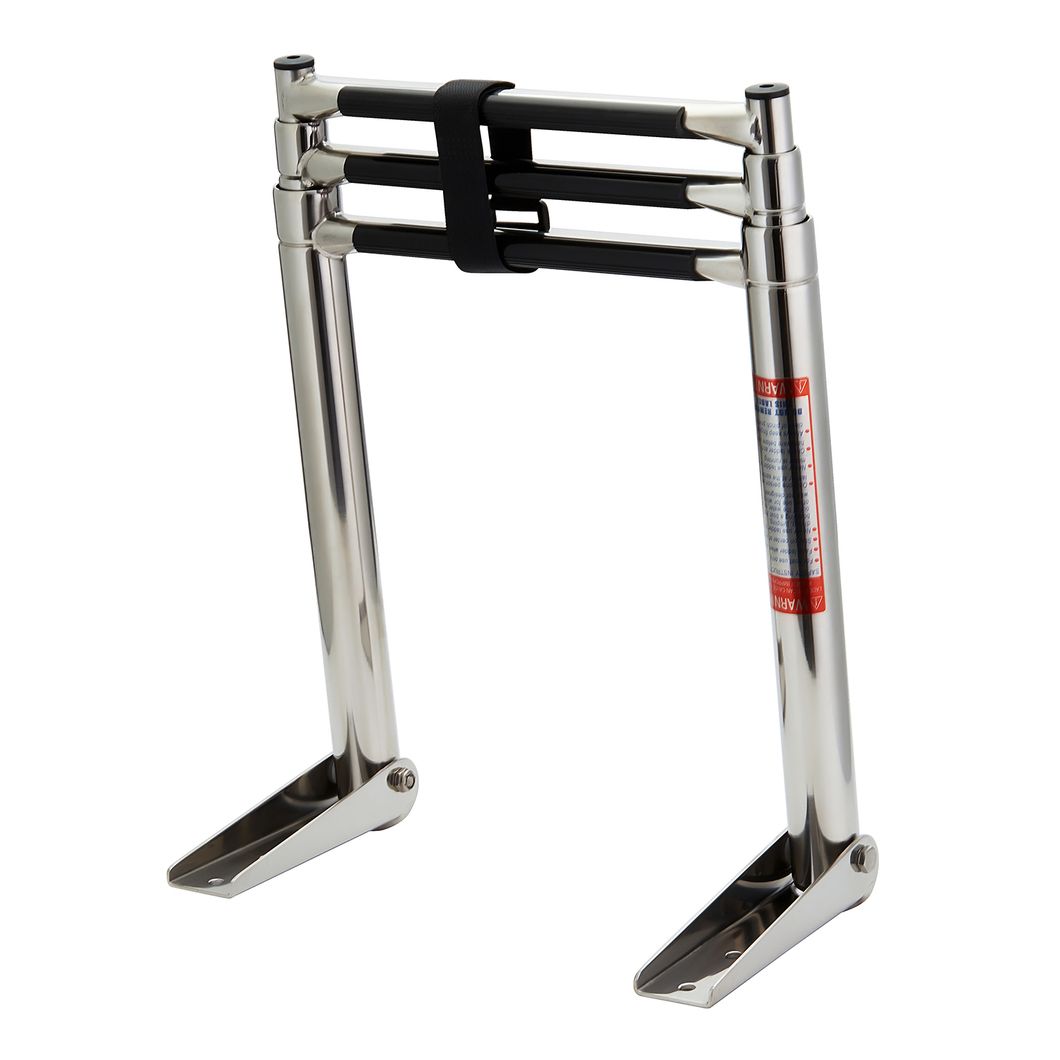 3 Step Stainless Steel Telescoping Boat Ladder Dock Ladder Pontoon Boat Ladder Swim Step Folding Telescoping Ladder Swimming Upper Platform Pontoon Boat Ladder