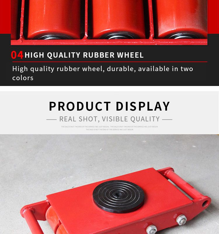 Car Moving Transporting Trolley 6t Cargo Tank Trolley with PU Roller