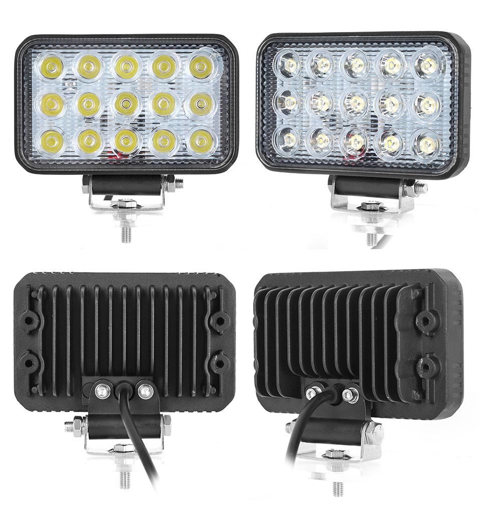 12V 45W LED Work Light 6 Inch Square Driving Work Light ATV SUV Motorcycle Boat SUV Spot Beam LED Offroad Light