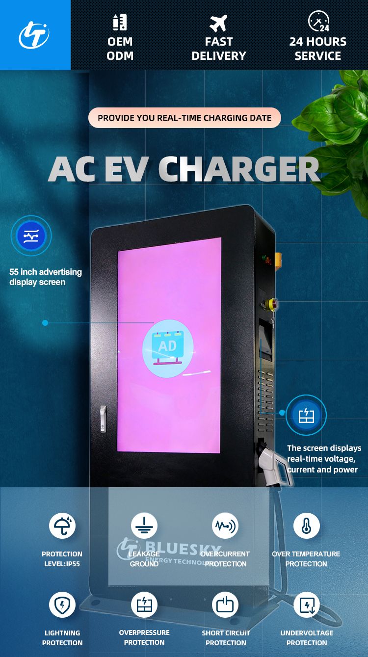 Bluesky EV Charging Station for Public Commercial with Payment System