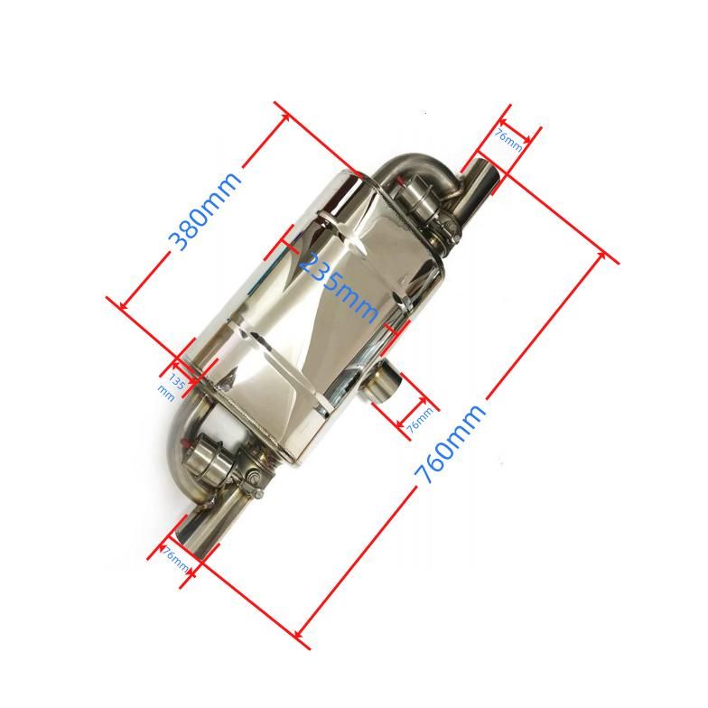 1 Set (2 muffler) 2&quot; Car Universal Performance Electric Valvetronic Exhaust Vacuum Valve Valved Muffler with Remote Control Tip