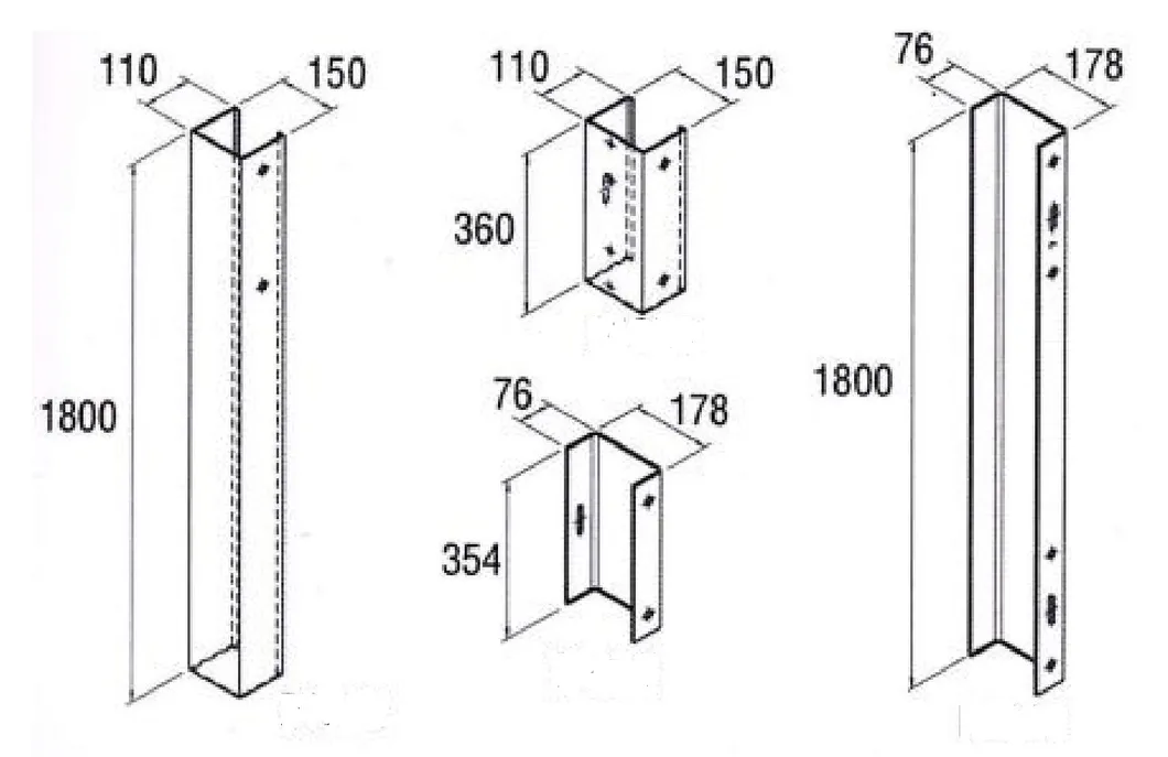 Galvanized Steel U Shape Roadside Guardrail Post