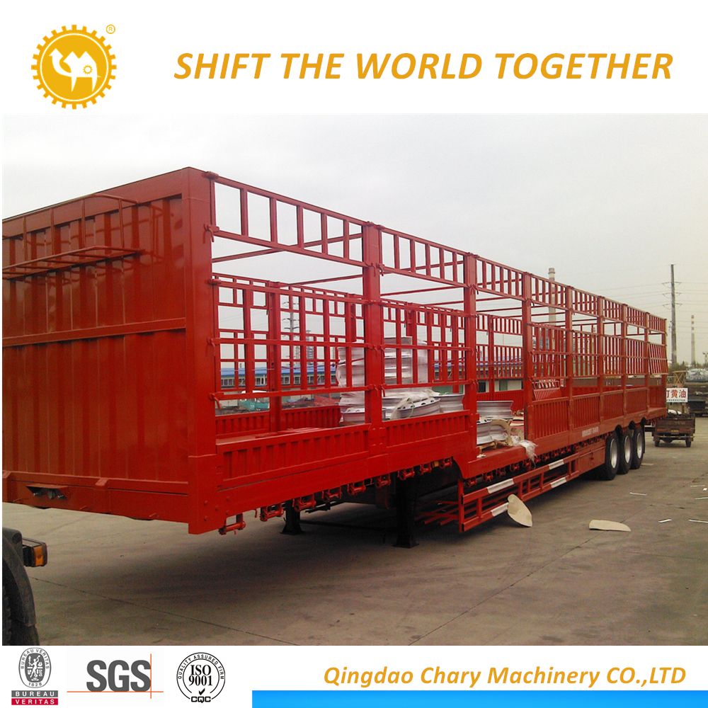 High Quality Tri Axles Livestock Fence Cargo Semi Trailer for Sale
