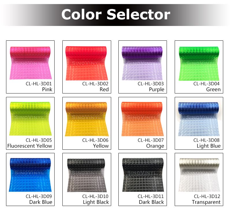 SINOVINYL 0.3x9M Car Lamp Vinyl Wet Stick Stretchable Removable 3D Lens PVC Car Headlight Tint Sticker Film