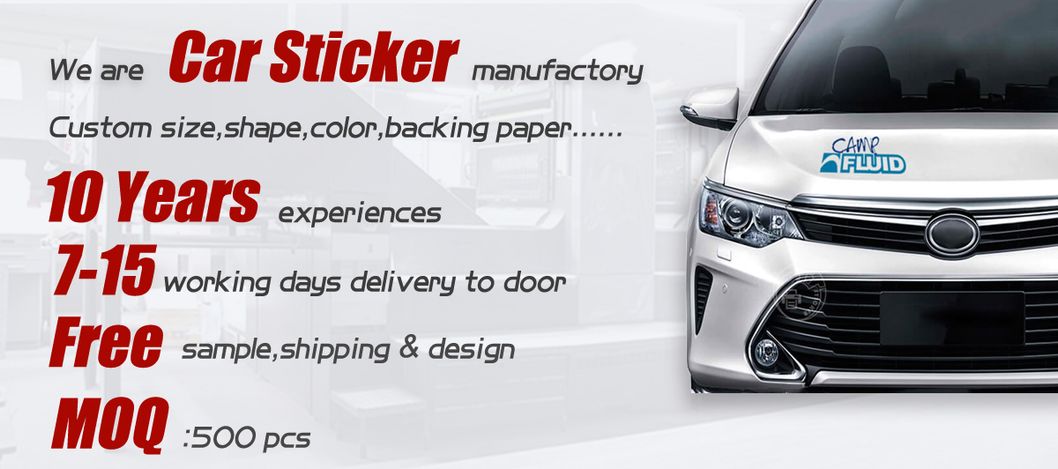 Custom Safety Warning Sign Easy Peel off Decal Sticker for Car