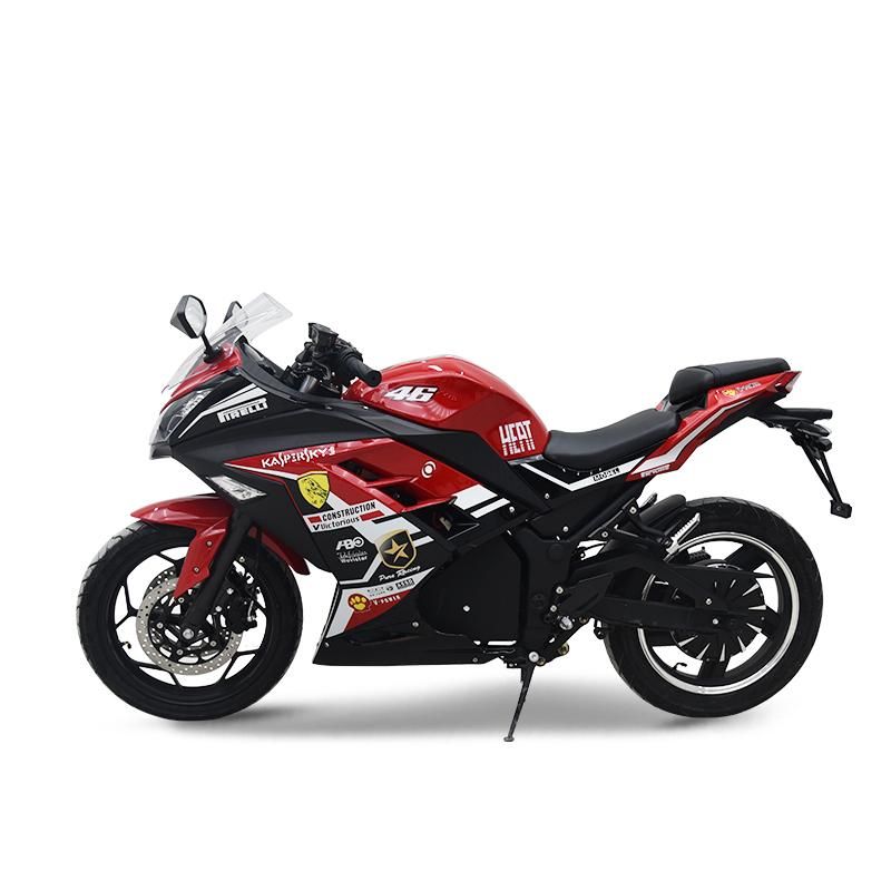 Add Pedal Assist 3000W 5000W 8000W 10000W 80-150km/Hr High Speed Made in China Lithium Battery Racing E Motorcycle