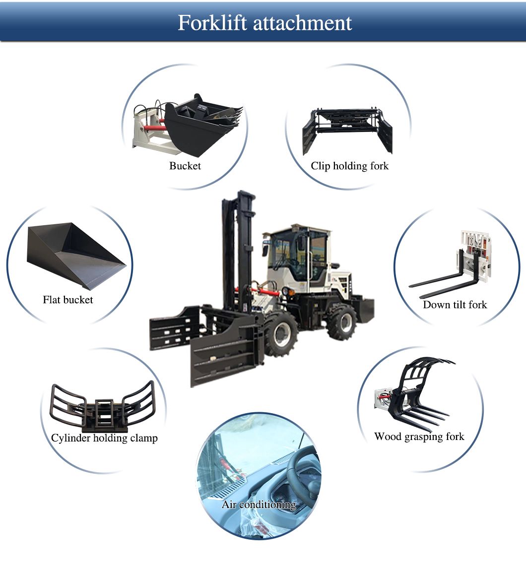 Multi-Purpose New 3 Ton Rough Terrain off-Road Diesel Forklift Trucks