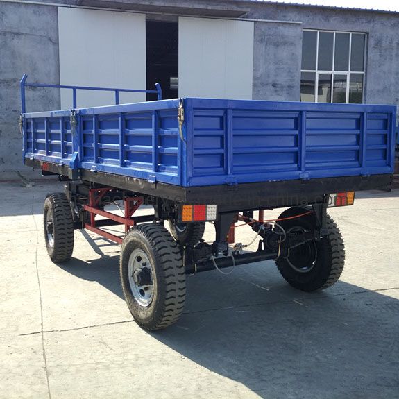 Heavy Capacity Double Axles Farm Trailer in 10tons