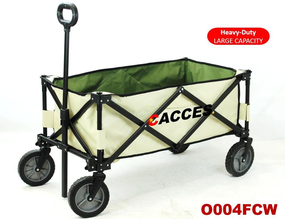 Foldaway Trolley Foldable Large Capacity 100kg,Collapsible Camping Wagon,Foldable Pull Wagon,4 Wheel Festival Trolley,Portable Hand Cart,Transport Utility Cart