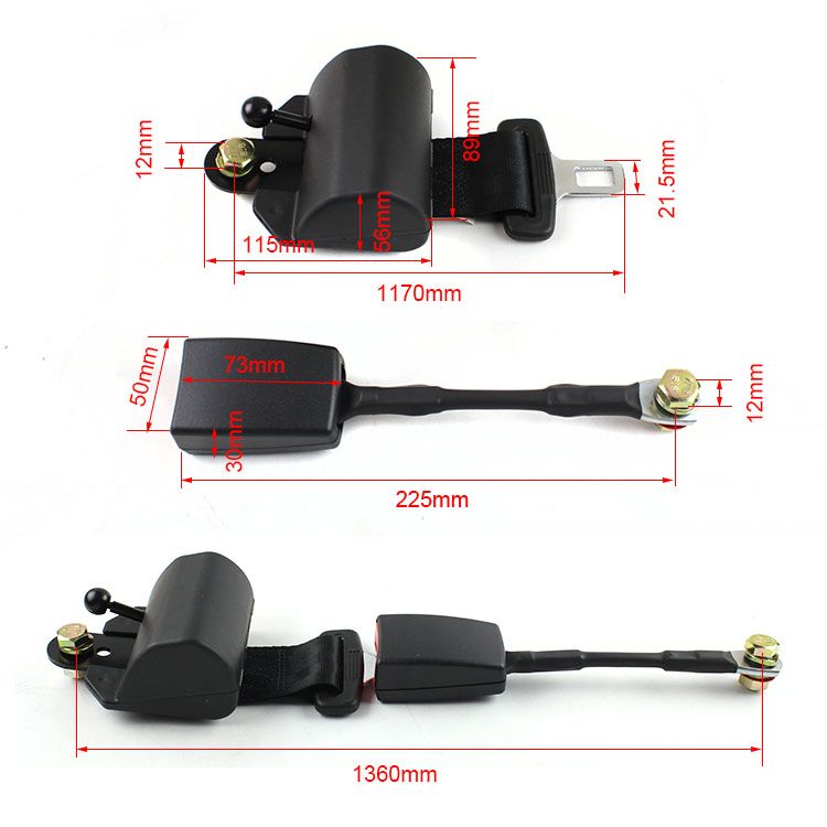 Fec038 2-Point Quick Release Safety Seat Belt for Wheelchair and Engineering Vehicle