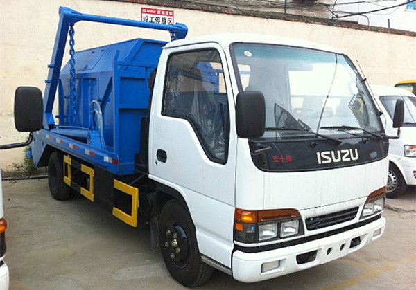 Isuzu 4X2 5000L Roll Arm Garbage Container Truck Hydraulic Lift Arm Refused Garbage Truck