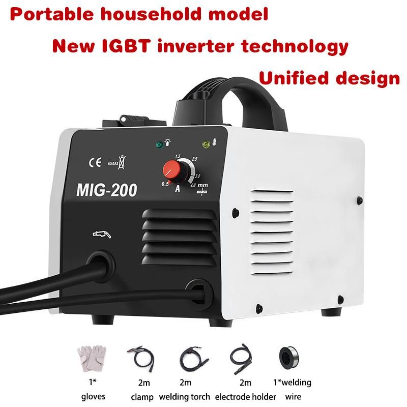 mig200 Inverter Welder Flux Core Welder Machine Arc No Gas CO2 Welding Machine