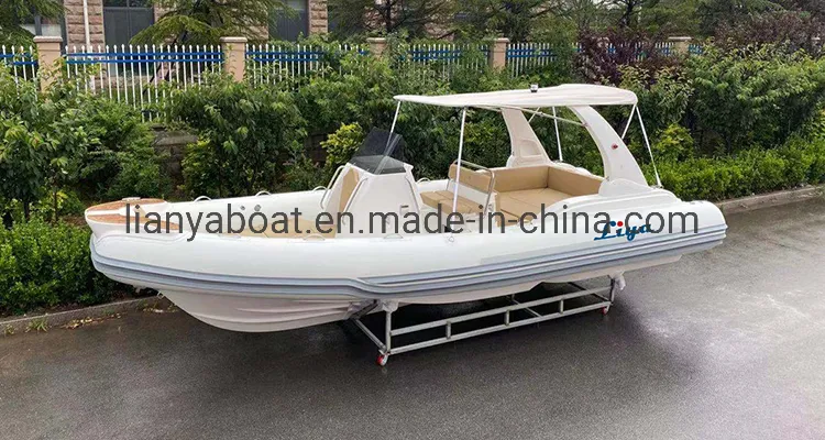 17FT Pontoon Boat Fiberglass Hull Rib Boat Cheap Price Dinghy