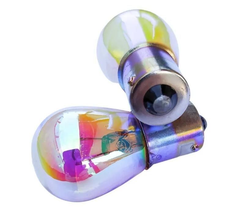 Car Bulbs Turn Stop Light Bulb S25 Diadem Chrome P21W Py21W Rainbow Color Ba15s Bay15D Bau15s Auto Lights