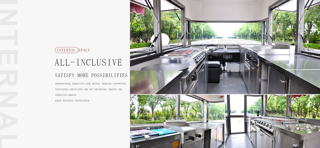 Jekeen CE Approved BBQ Food Truck for Sale with Beautiful Outlook Kuck