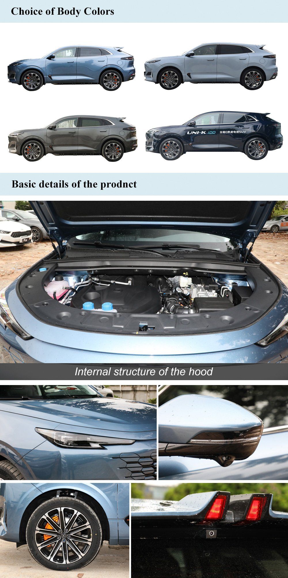 Ridever Changan Uni-K 2021 Luxury Mode 2.0t Hybrid Vehicle High Performance Brand New Petrol Car From China