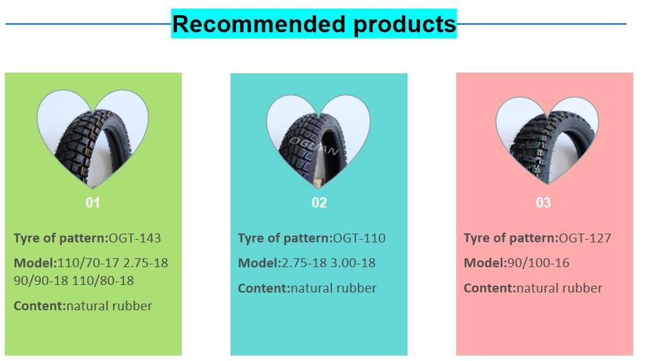ODM Direct Selling High Quality Oguan Motorcycle Tyres with 3.00-18 Passenger Motor Tires and Nature Butyl Inner Tubes