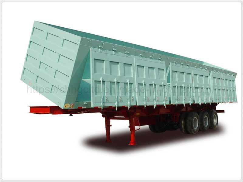 Chhgc 3 Axle Multifunctional Van-Type Side Dumping Semi Trailer