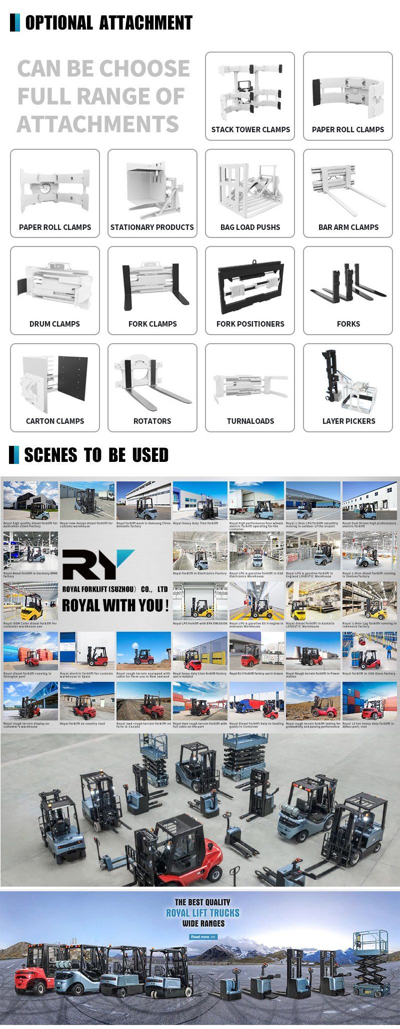 Royal CE Handling Equipment Powered Electronic Battery Operated Electric Pallet Stacker
