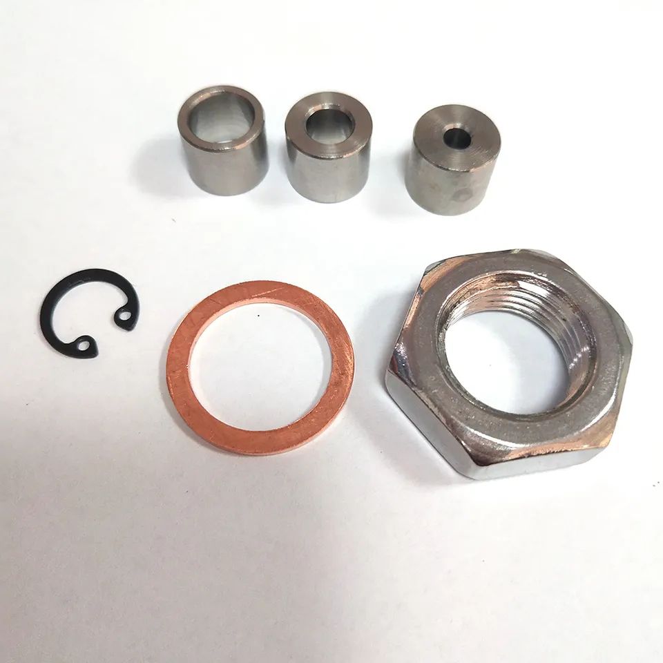 Car Exhaust J Type Stainless Steel Bent Oxygen Sensor Limiter Oxygen Sensor Spacer Restrictor with Adjustable Gas Flow Circlip