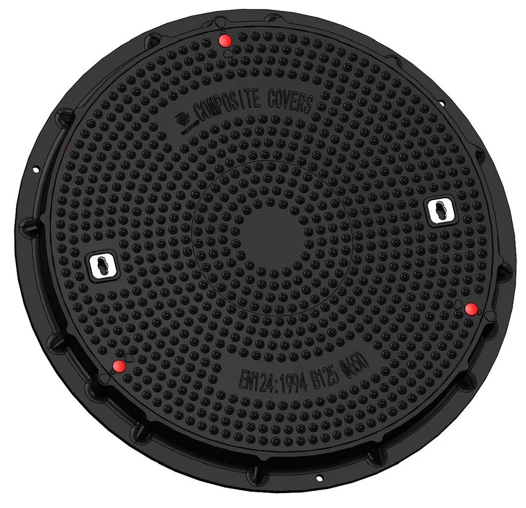 High Quality FRP GRP Fiberglass Lock Manhole Cover SMC Composite Material Round Manhole Cover Plastic PVC Resin Lockable Waterproof Manhole Covers and Frame