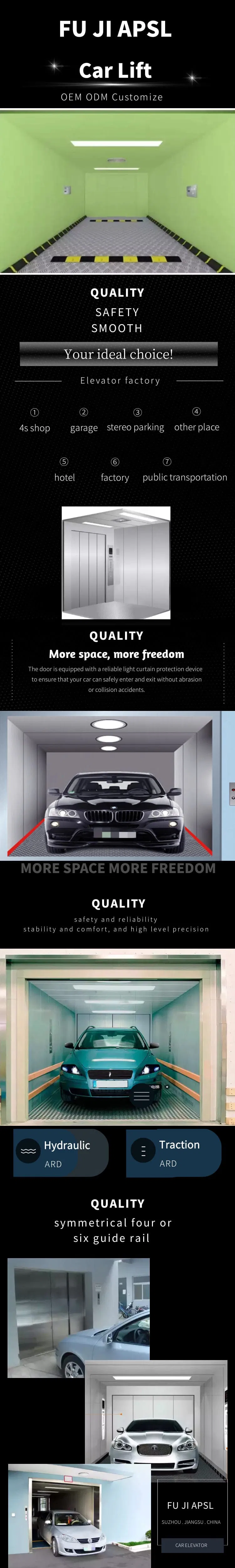 Car Elevator Lift load 3000kg 5000kg Firm High sasfety