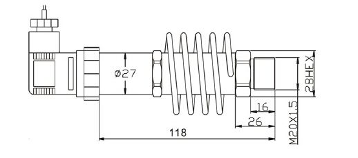 High Temperature Diffusion Silicon Pressure Transmitter (QP-83G)