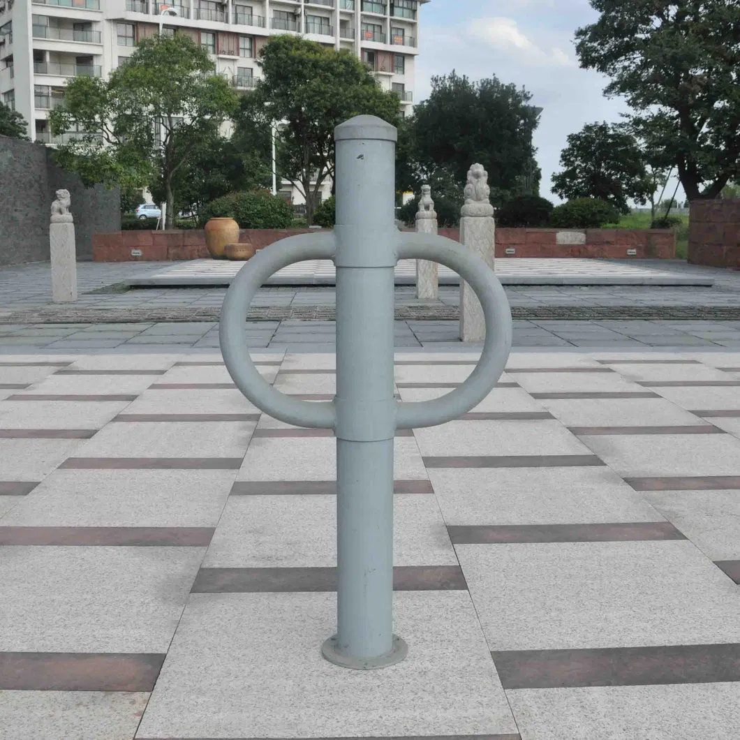 Floor Mounted Double D Powder Coated Street Bike Racks
