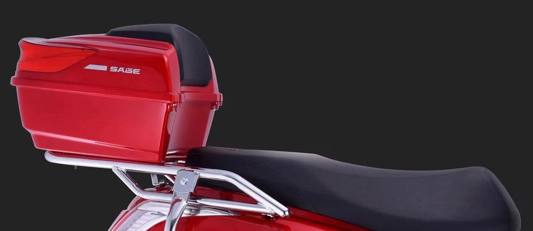 Saige Disc Brake Electric Motorcycle 2000W Long Range with Bumper and Tail Box 45km/H Electric Scooter