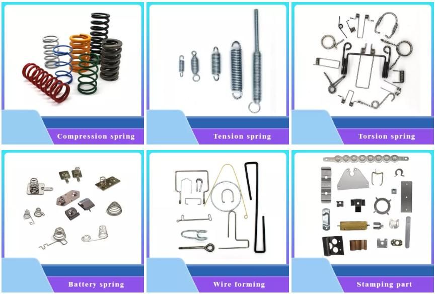 OEM Spring Steel Flat Metal Wire Spring Clips Bending Punching Stamping Parts