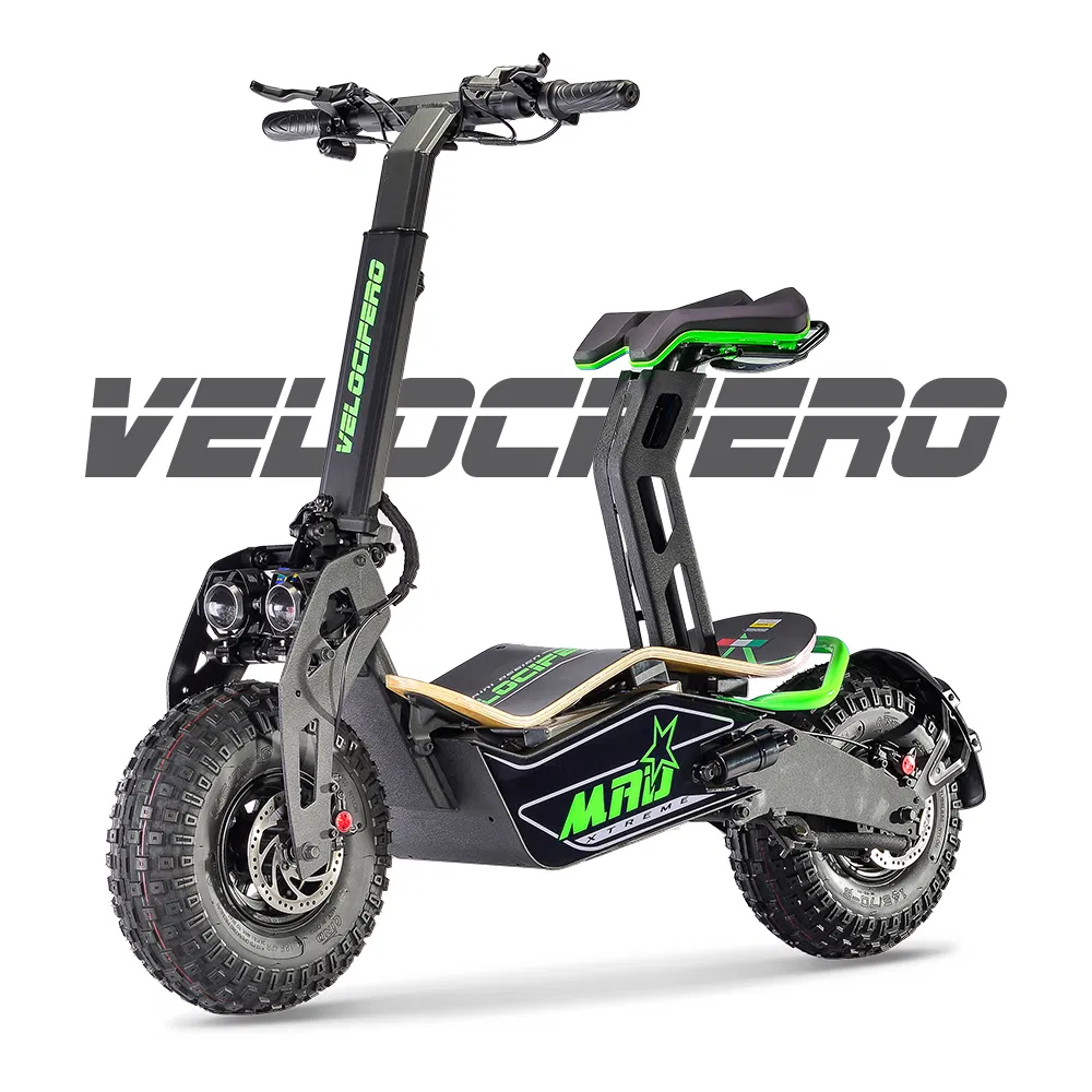 60V 2000W Velocifero Mad Powerful 50kmph Lithium Orange Electric Scooter