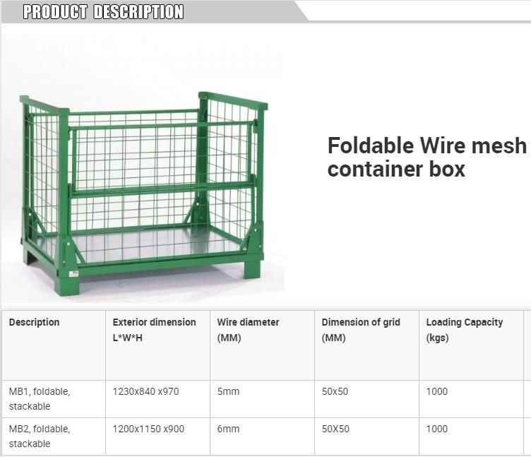 Widely Use for Storage Steel Q235 Customized Fold Wire Box