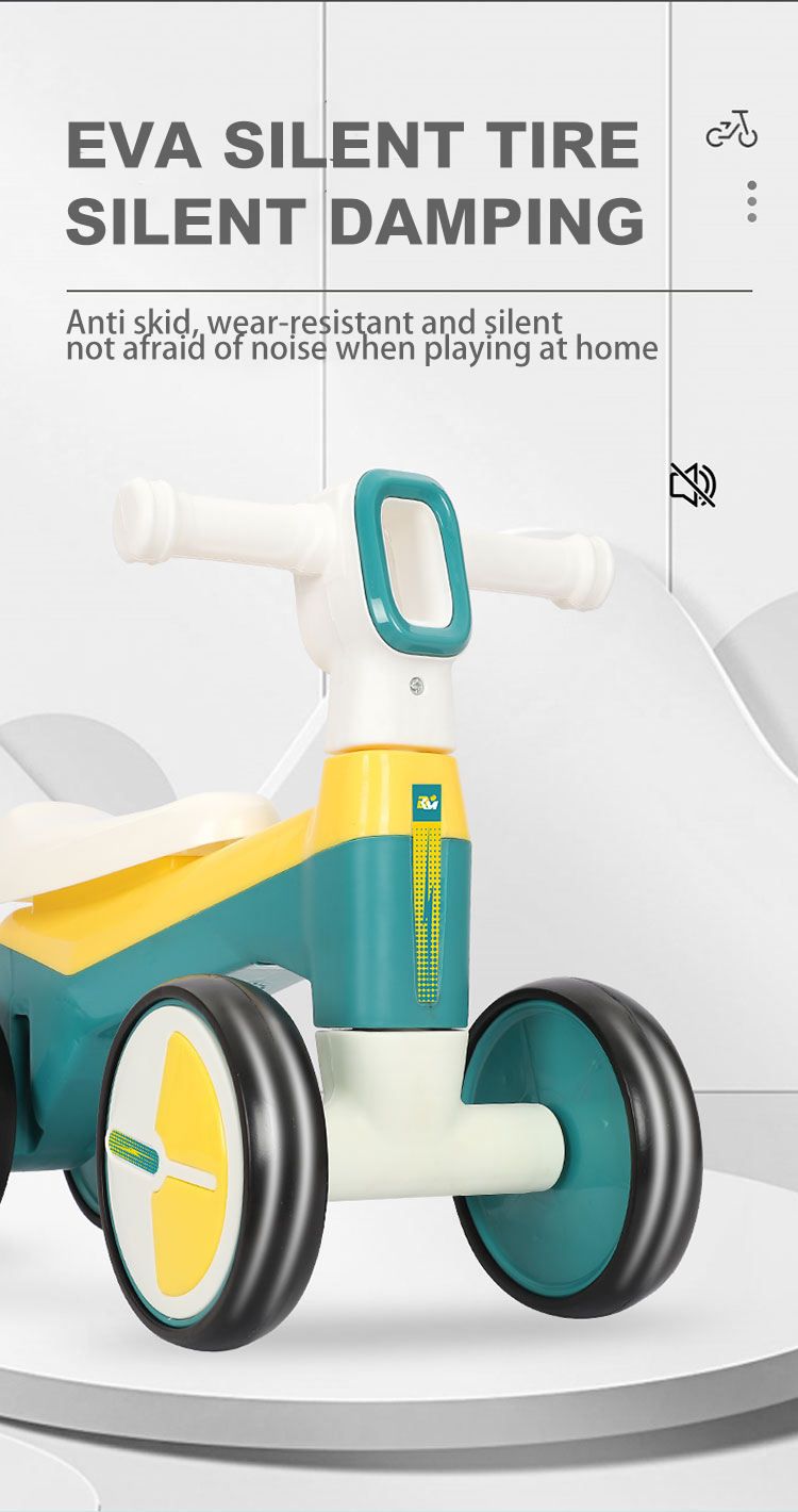 2023 Best Sale 4 Wheels Baby Mini Sliding Balance Bike Toddler Walking Bicycle with Music and Light