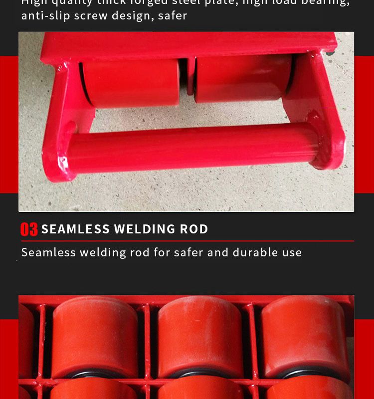 Cra Carrying Roller Moving Transporting Trolley 6t/8t/12t Cargo Trolley Skate