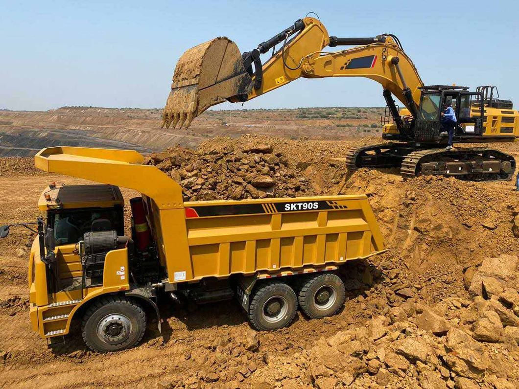 Great Performance Compact Mining Truck Skt90s 90ton Heavy Dump Truck Used for Mining