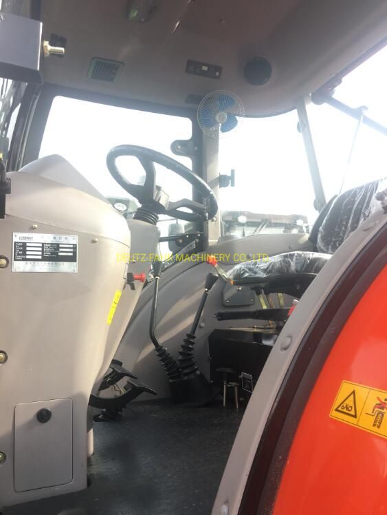 80HP 4WD Hot-Sale Best Quality Tractor with Cabin Rops Creeper Canopy Plough Tiller Paddy Tractor