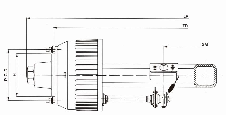 Trailer Parts 14t Germany BPW Type Axle for Trailer Bogie Boogie Suspension