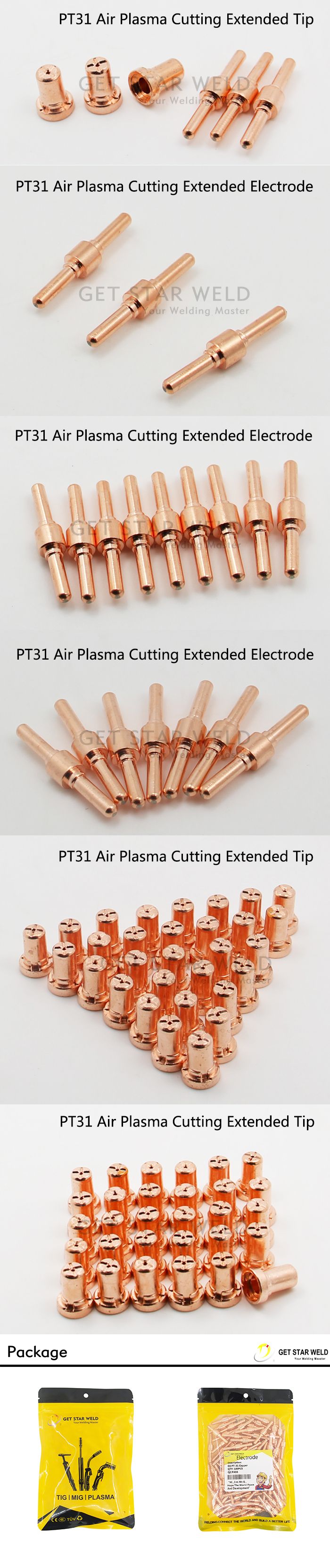 Get Star Weld PT31 Air Plasma Cutting Torch Extended Nozzle/Tip