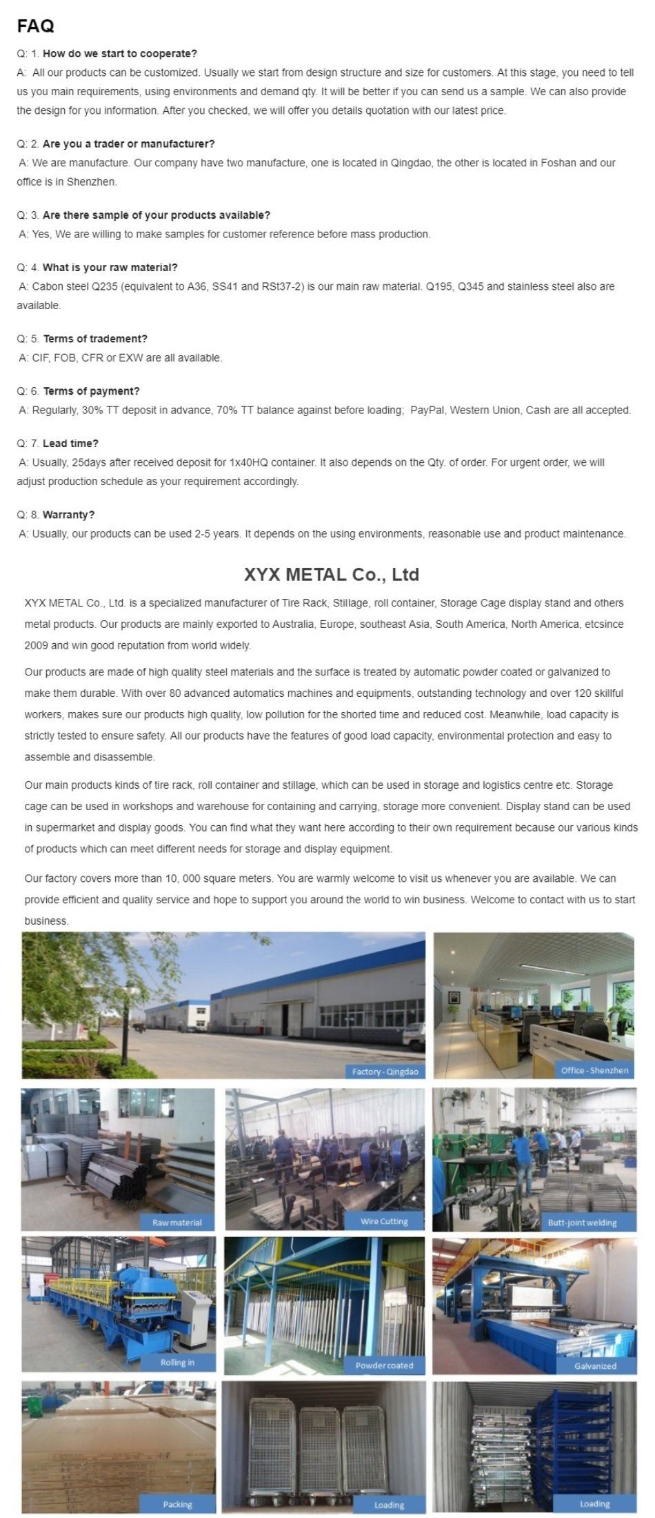 Tyre Warehouse Stackable Racking for Truck and Bus Tire