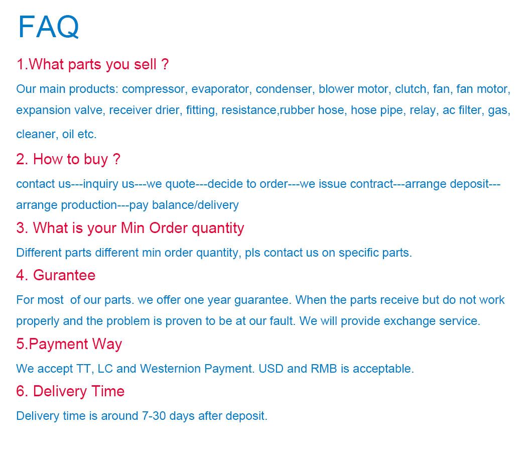 for Hyundai Valve Core Auto Air Compressor Parts