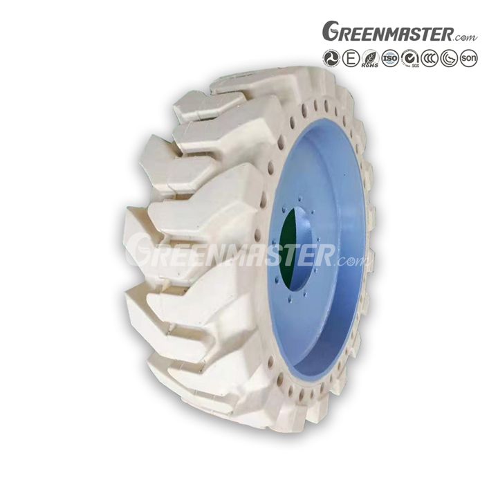Non-Marking Pneumatic Style Solid Tire, White Green Electric Battery Forklift Tyre 200/50-10 23*9-10 6.50-10 180/60-10