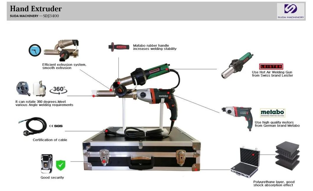 PP PE Plastic Hand Extruder Welding Machine/Plastic Welder