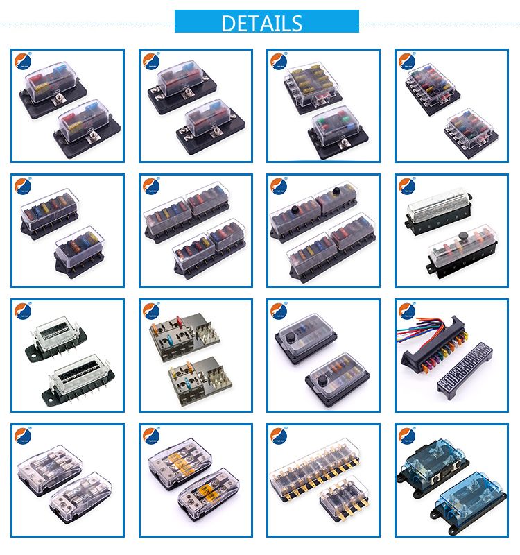 Marine Motorcycle LED Warning Light Auto Blade Fuse Box